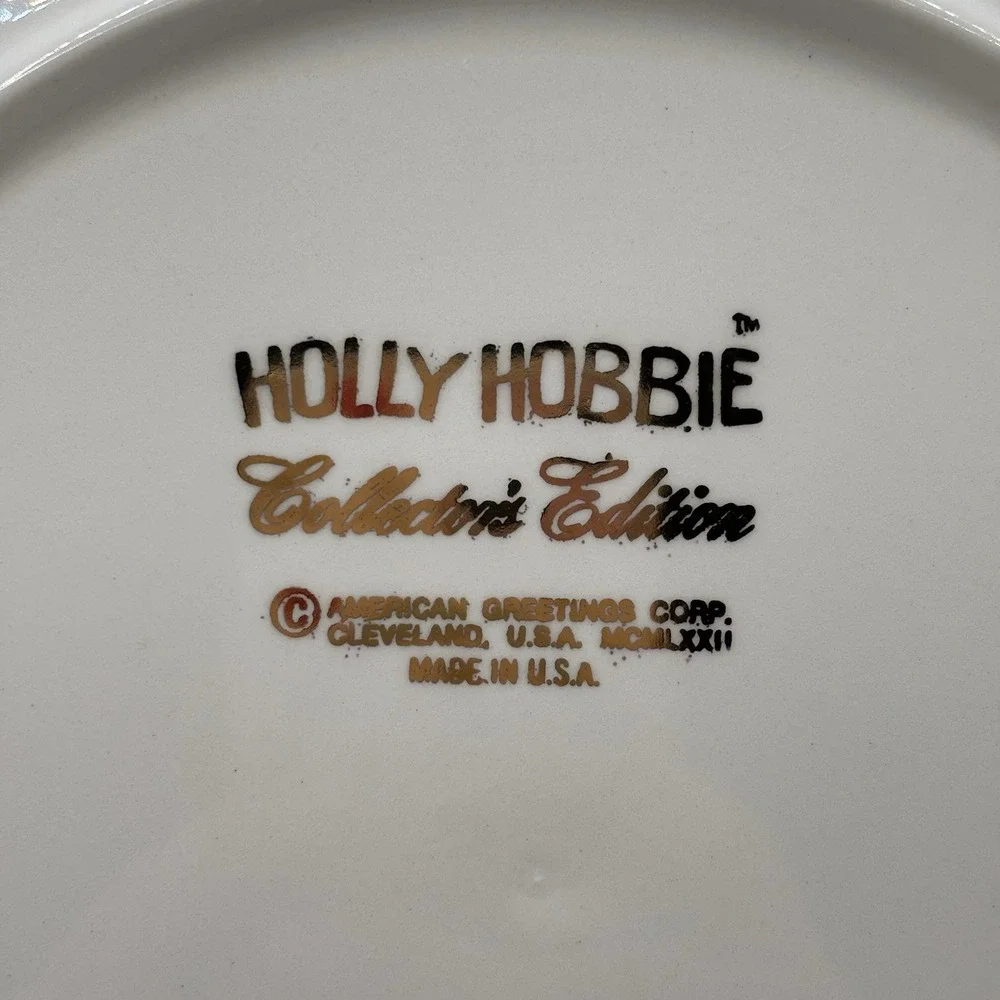 Holly Hobbie Collector Plate Vtg 1970s Just A‎ Little Thoughtfulness